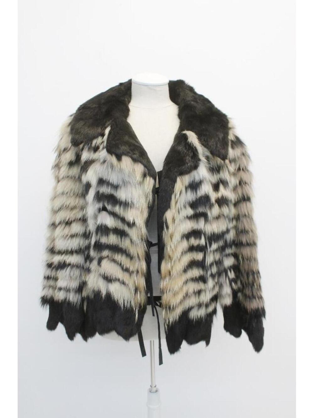 Showroom New Coyote Fox Rabbit Fur Jacket Coat Women Woman Size 6-8 Small